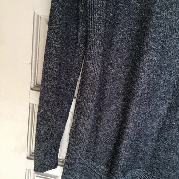 Calvin Klein Jeans Sweater SzS/P Gray Turtle W Snaps Long Sleeves Slimming Used - Picture 7 of 11